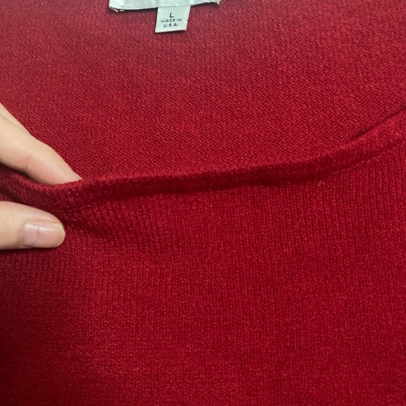 St. John Santana Scoop Neck Knit Red Fitted Sleeveless Tank Top Size Large - Picture 5 of 5